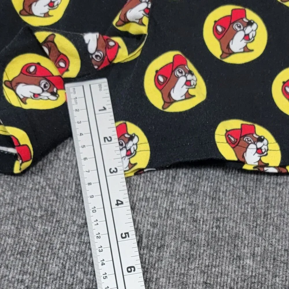 Buc-ees Lounge Sleep Wear Shorts Mens M Black Beaver All Over Print Boxer Style
